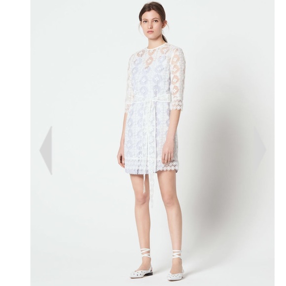 Sandro Paris All Over Lace Mini Layered Dress - Picture 5 of 9